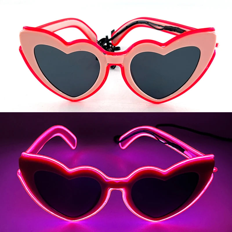 LED Rave Cosplay Glasses – Neon Light Up Festival Goggles for Music Festivals, DJ Parties & Clubs