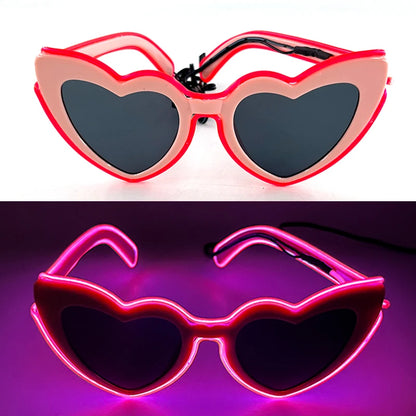 LED Rave Cosplay Glasses – Neon Light Up Festival Goggles for Music Festivals, DJ Parties & Clubs