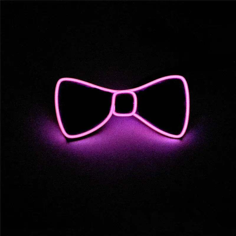 LED Light Up Bow Tie – Neon Glowing Party Bow Tie for Festivals, Raves & Nightclub Events