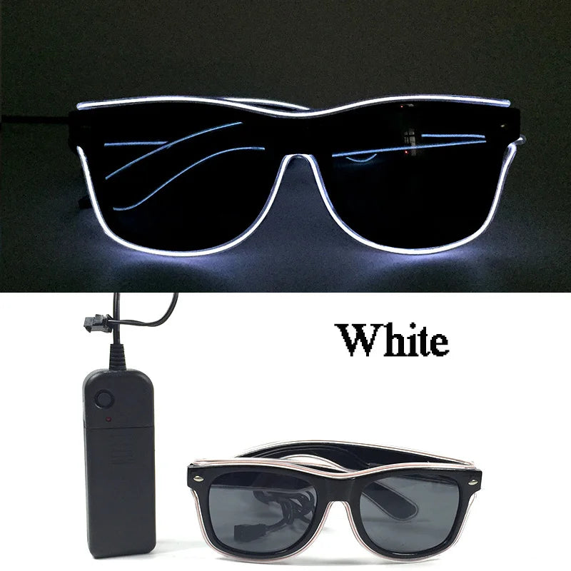 Neon LED Festival Glasses – Light Up Party Sunglasses for Music Festivals, Clubs & Night Events