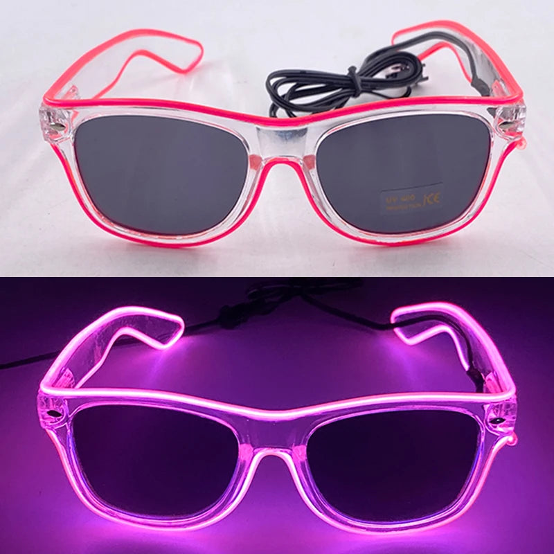 LED Heart Festival Glasses – Light Up Love Heart Sunglasses for Festivals, Parties & Bachelorette Events