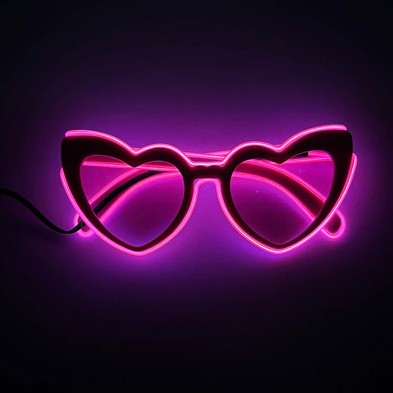 LED Rave Cosplay Glasses – Neon Light Up Festival Goggles for Music Festivals, DJ Parties & Clubs