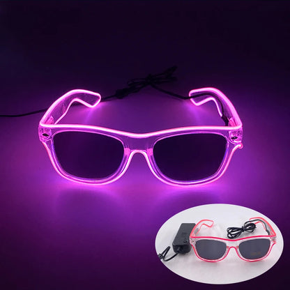 Neon LED Festival Glasses – Light Up Party Sunglasses for Music Festivals, Clubs & Night Events