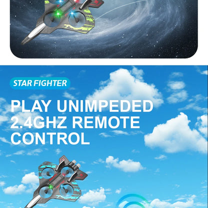 LED Remote Control Fighter Plane – 2.4G RC Foam Glider with Stunt Flight