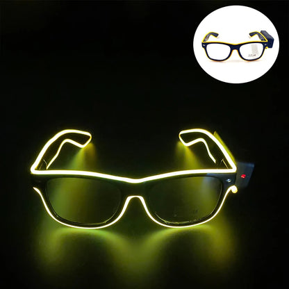 Neon LED Festival Glasses – Light Up Rave Sunglasses for Music Festivals, Clubs & Party Events