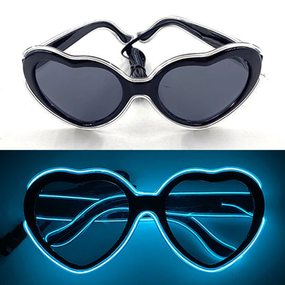 LED Rave Cosplay Glasses – Neon Light Up Festival Goggles for Music Festivals, DJ Parties & Clubs