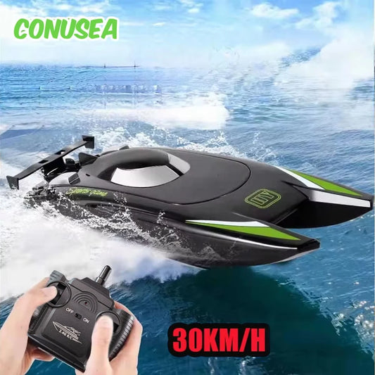 High-Speed RC Racing Boat – 30km/h Remote Control Speedboat with Dual Motor