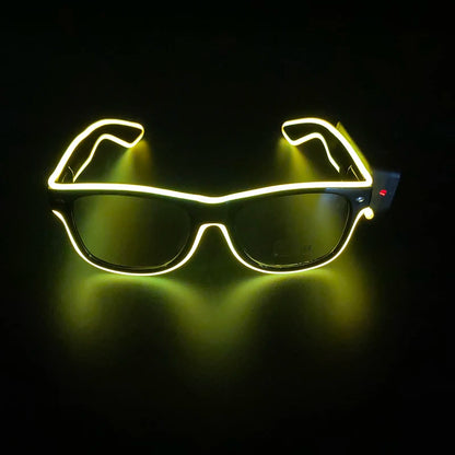 Neon LED Festival Glasses – Light Up Rave Sunglasses for Music Festivals, Clubs & Party Events