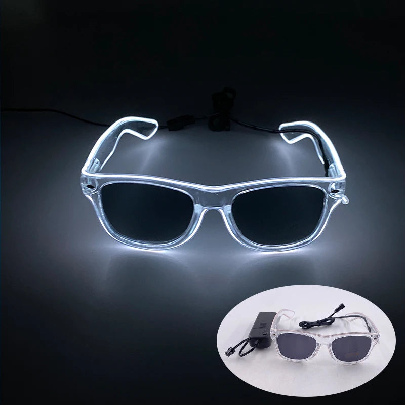Neon LED Festival Glasses – Light Up Party Sunglasses for Music Festivals, Clubs & Night Events