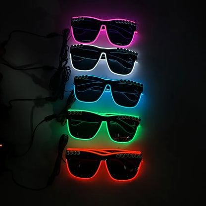 LED Heart Festival Glasses – Light Up Love Heart Sunglasses for Festivals, Parties & Bachelorette Events