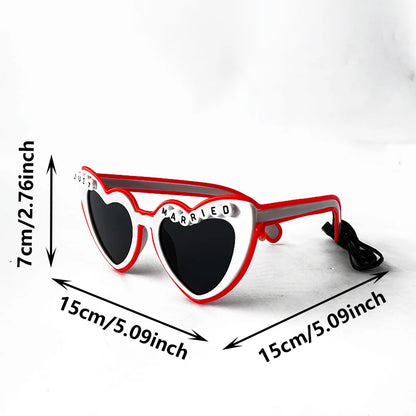 LED Heart Festival Glasses – Light Up Love Heart Sunglasses for Festivals, Parties & Bachelorette Events