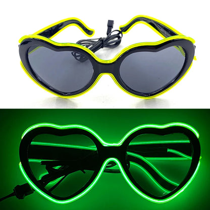 LED Rave Cosplay Glasses – Neon Light Up Festival Goggles for Music Festivals, DJ Parties & Clubs