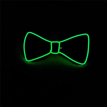 LED Light Up Bow Tie – Neon Glowing Party Bow Tie for Festivals, Raves & Nightclub Events