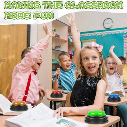 Game Buzzer Set – 4 Quick Answer Buttons with Lights for Quiz and Party Games