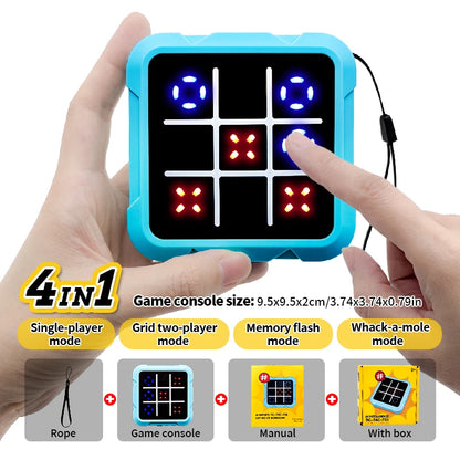 Electronic Tic Tac Toe Game – Portable LED Strategy Puzzle Game