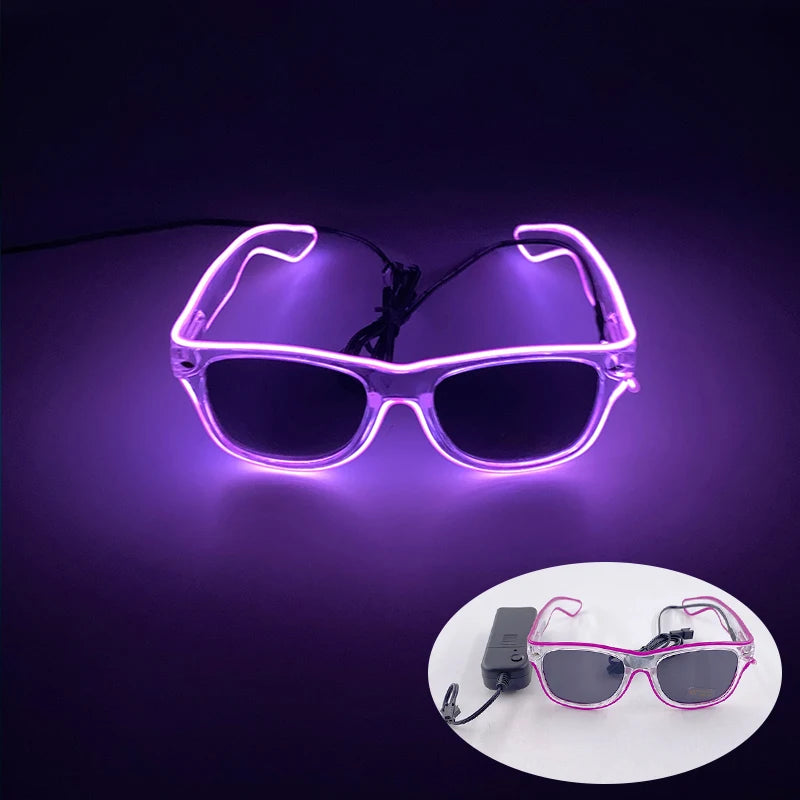 Neon LED Festival Glasses – Light Up Party Sunglasses for Music Festivals, Clubs & Night Events