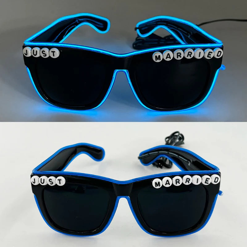 LED Heart Festival Glasses – Light Up Love Heart Sunglasses for Festivals, Parties & Bachelorette Events