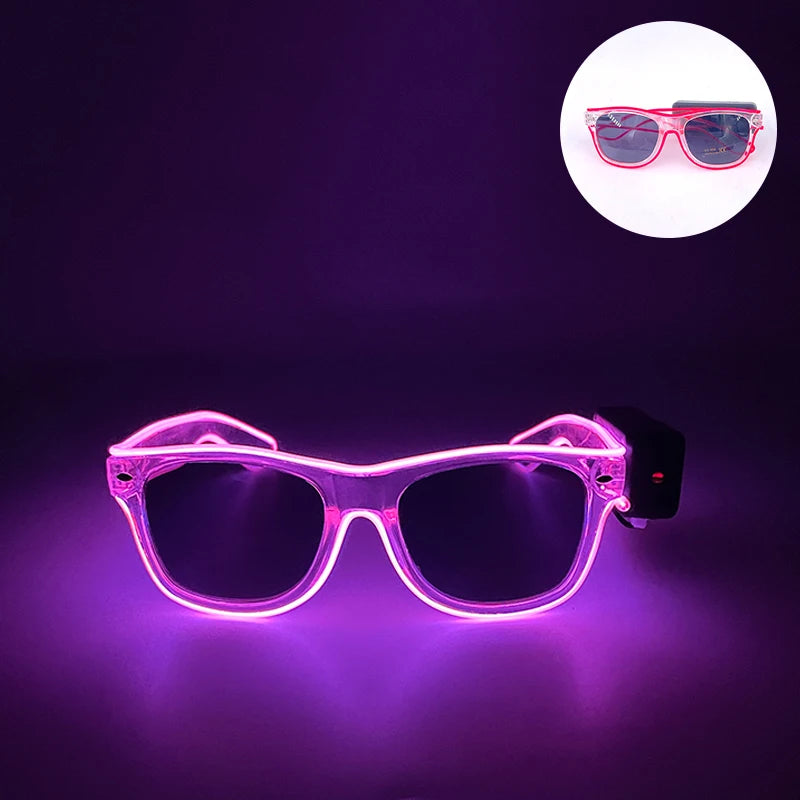 Neon LED Festival Glasses – Light Up Rave Sunglasses for Music Festivals, Clubs & Party Events