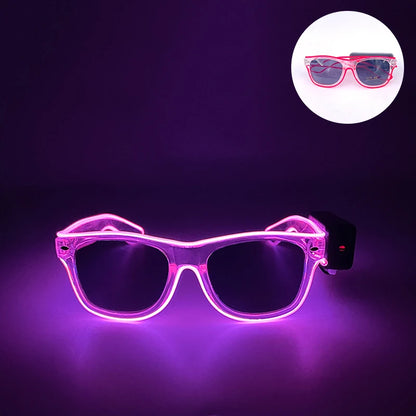 Neon LED Festival Glasses – Light Up Rave Sunglasses for Music Festivals, Clubs & Party Events