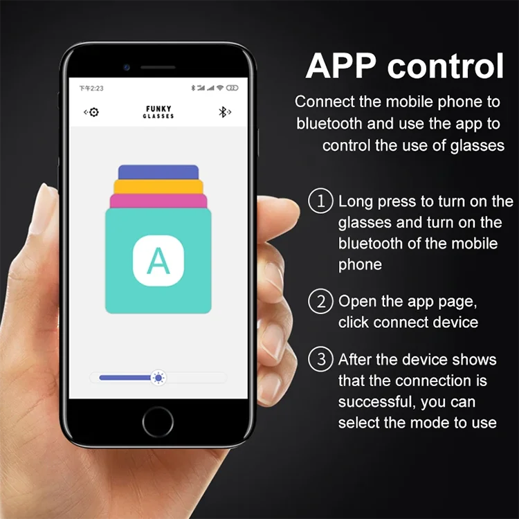 LED Smart Glasses – Bluetooth App Control LED Display Glasses for Music Festivals, Raves & Summer Parties