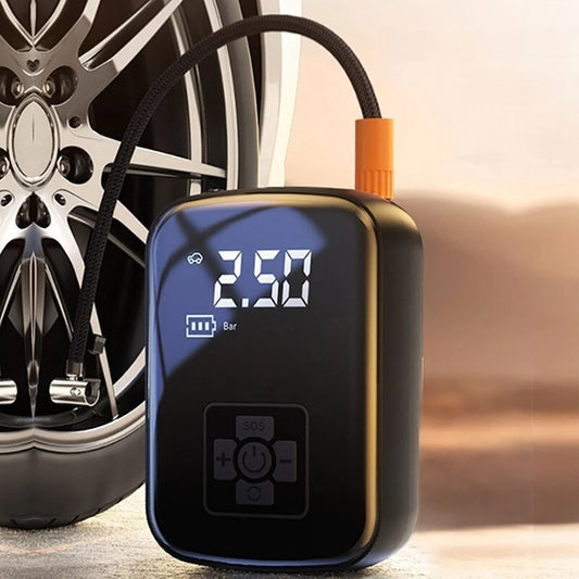 Portable Car Tire Inflator – 150PSI Mini Air Compressor with Digital Display