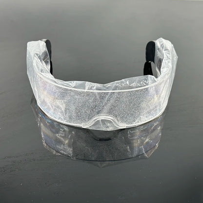 Rainbow LED Festival Glasses – Futuristic Light Up DJ Sunglasses for Raves, Concerts & Night Parties