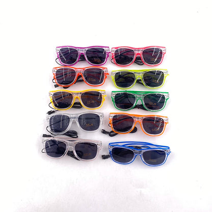 LED Rave Cosplay Glasses – Neon Light Up Festival Goggles for Music Festivals, DJ Parties & Clubs