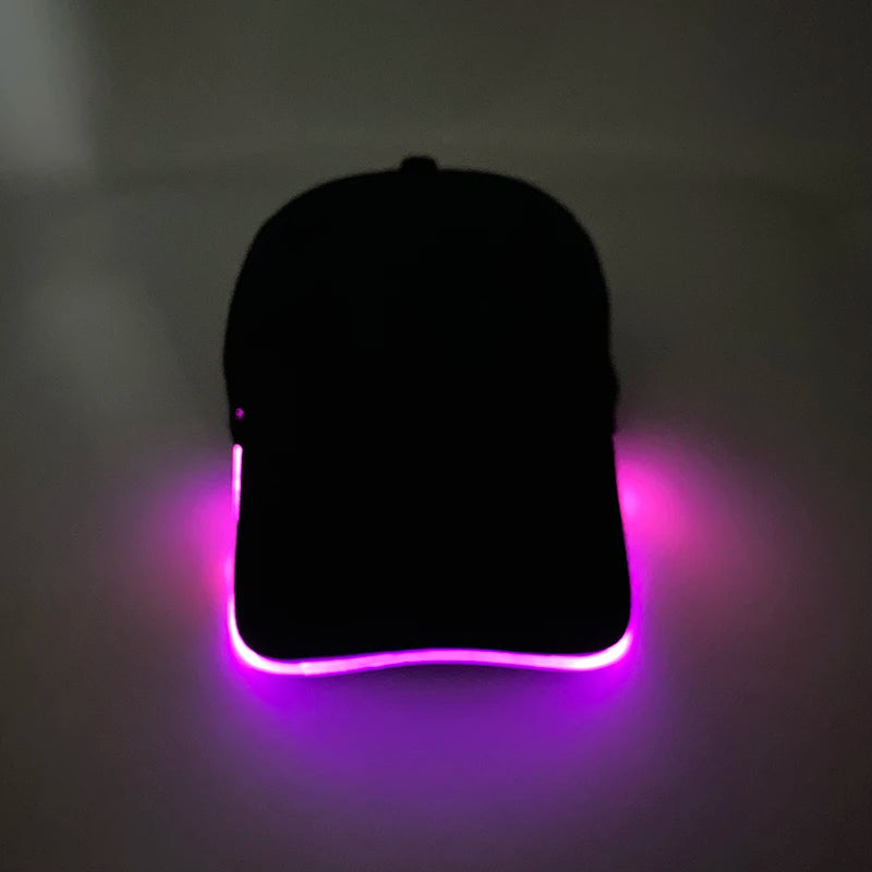 LED Light Up Baseball Cap – Rechargeable Glow Festival Hat for Raves, Concerts & Night Parties