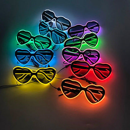 LED Rave Cosplay Glasses – Neon Light Up Festival Goggles for Music Festivals, DJ Parties & Clubs