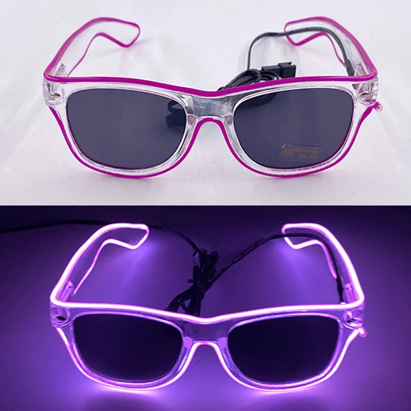 LED Heart Festival Glasses – Light Up Love Heart Sunglasses for Festivals, Parties & Bachelorette Events