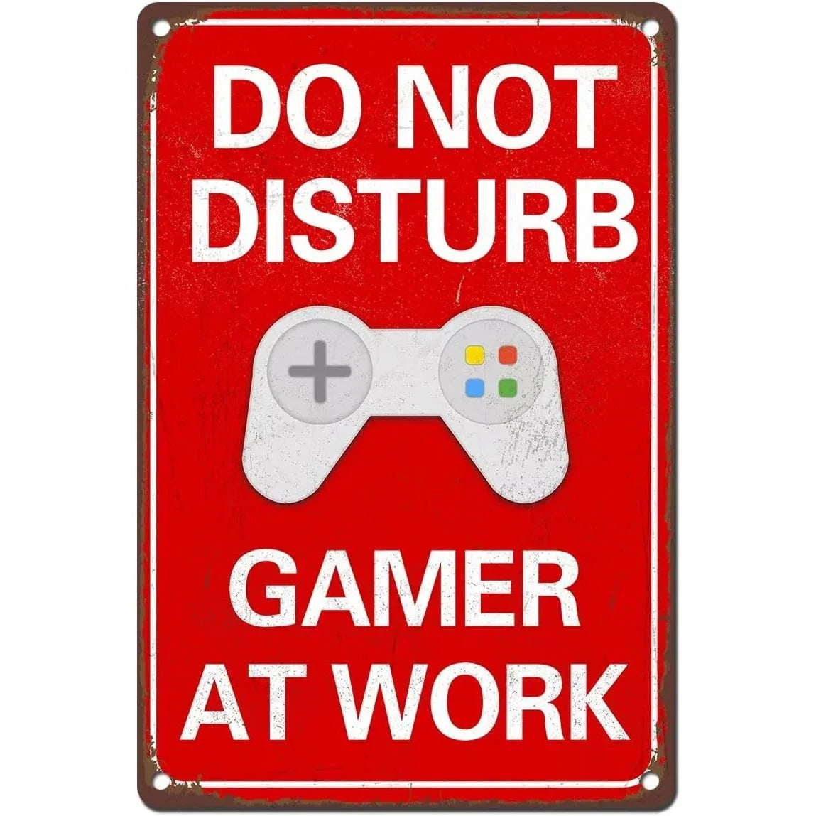 Gaming Room Metal Wall Sign – Retro Gamer Decor for Bedroom or Game Room