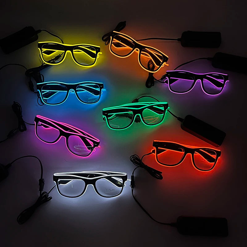 Neon LED Festival Glasses – Light Up Party Sunglasses for Music Festivals, Clubs & Night Events