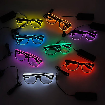Neon LED Festival Glasses – Light Up Party Sunglasses for Music Festivals, Clubs & Night Events