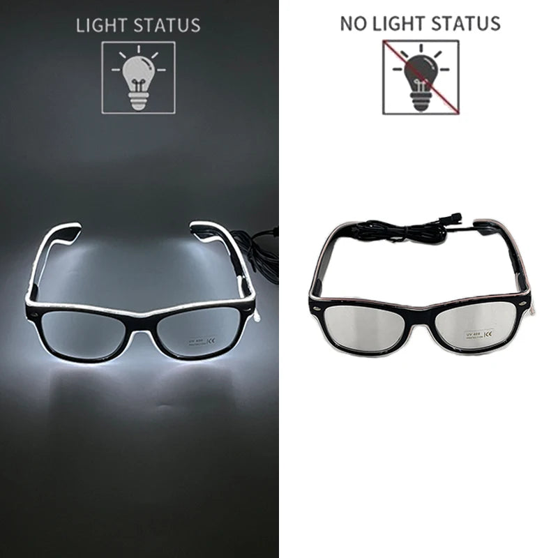 Neon LED Festival Glasses – Light Up Party Sunglasses for Music Festivals, Clubs & Night Events
