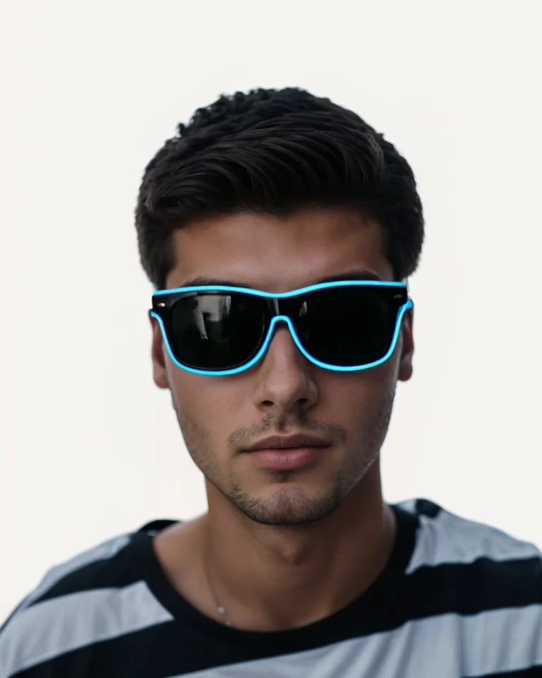 LED Rave Cosplay Glasses – Neon Light Up Festival Goggles for Music Festivals, DJ Parties & Clubs