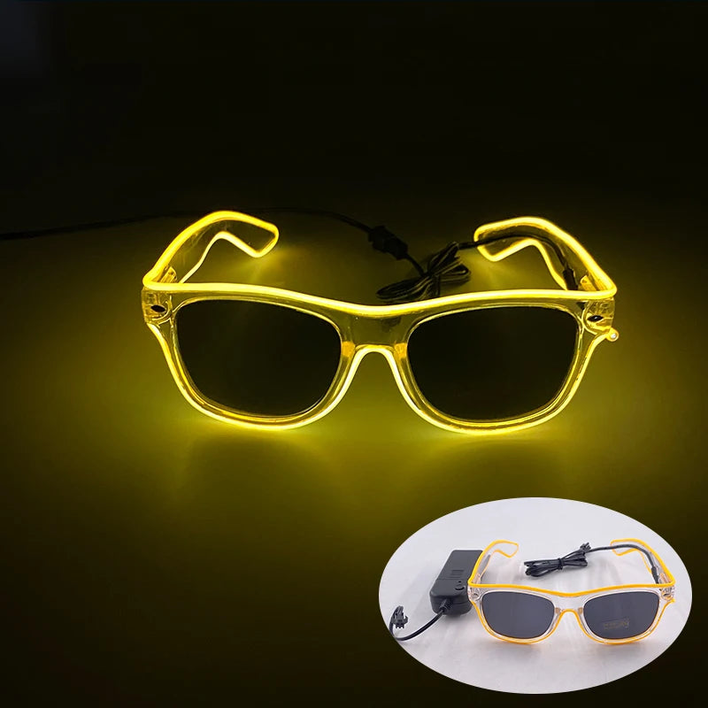 Neon LED Festival Glasses – Light Up Party Sunglasses for Music Festivals, Clubs & Night Events