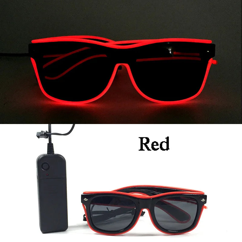 Neon LED Festival Glasses – Light Up Party Sunglasses for Music Festivals, Clubs & Night Events