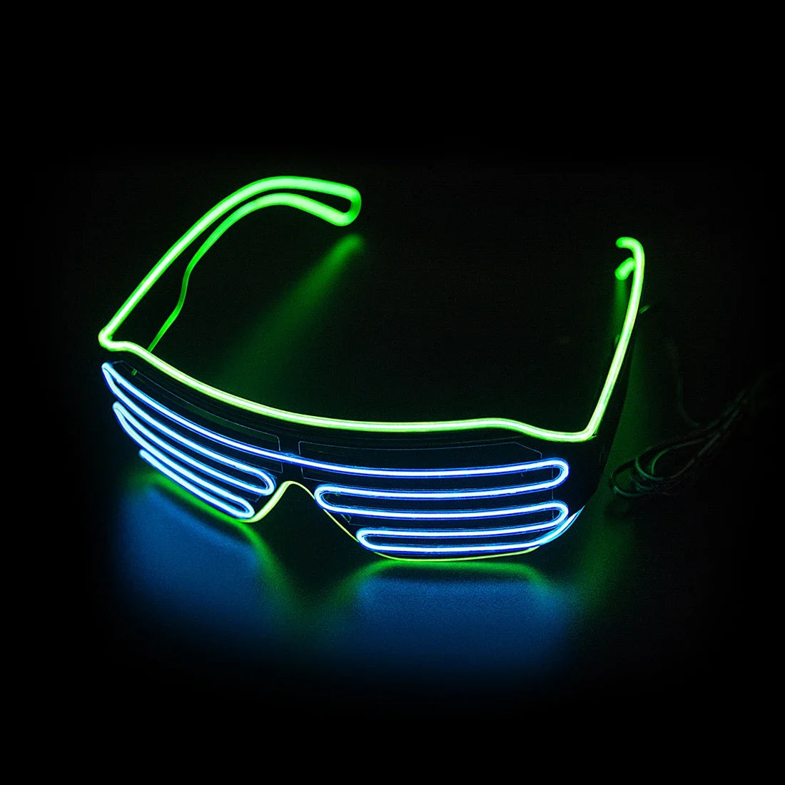 Neon LED Glow Glasses – Flashing Light Up Festival Sunglasses for Raves, Parties & Night Events