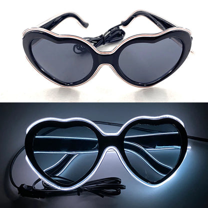 LED Rave Cosplay Glasses – Neon Light Up Festival Goggles for Music Festivals, DJ Parties & Clubs