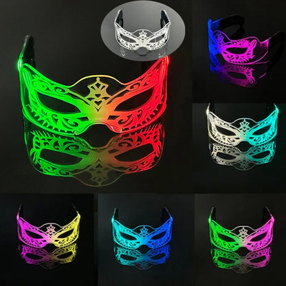 Rainbow LED Festival Glasses – Futuristic Light Up DJ Sunglasses for Raves, Concerts & Night Parties