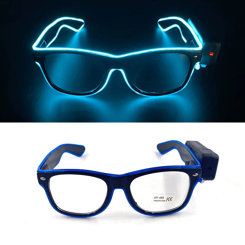 Neon LED Festival Glasses – Light Up Rave Sunglasses for Music Festivals, Clubs & Party Events