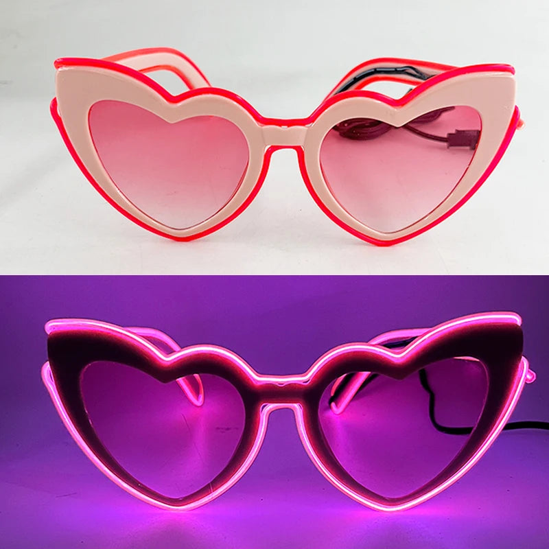 LED Rave Cosplay Glasses – Neon Light Up Festival Goggles for Music Festivals, DJ Parties & Clubs