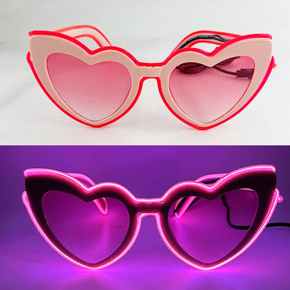 LED Rave Cosplay Glasses – Neon Light Up Festival Goggles for Music Festivals, DJ Parties & Clubs