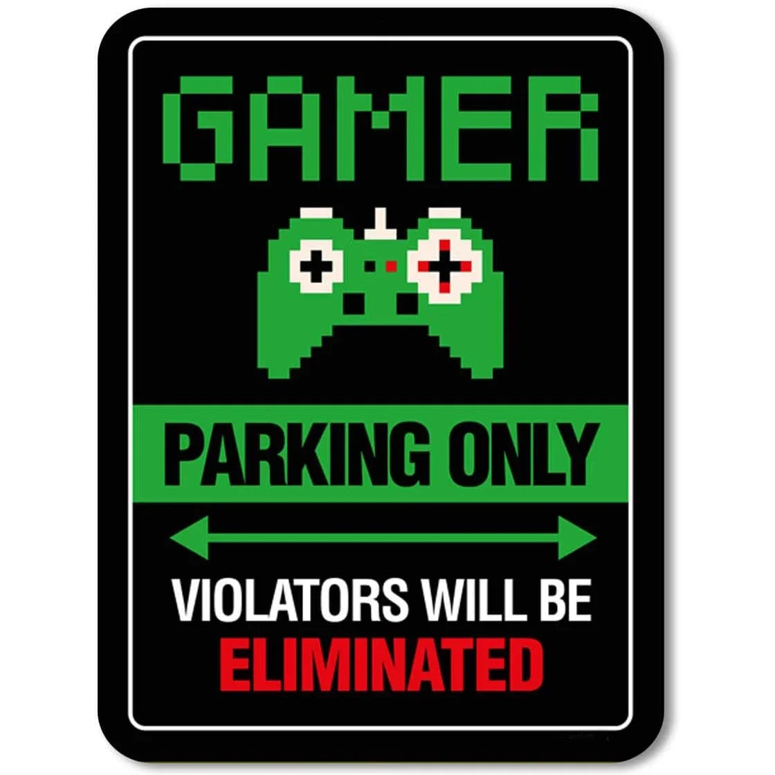 Gaming Room Metal Wall Sign – Retro Gamer Decor for Bedroom or Game Room