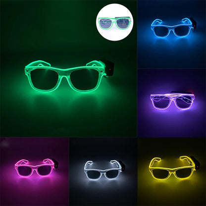 Neon LED Festival Glasses – Light Up Rave Sunglasses for Music Festivals, Clubs & Party Events