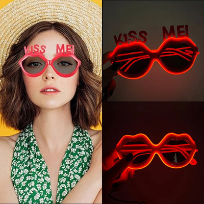 LED Heart Festival Glasses – Light Up Love Heart Sunglasses for Festivals, Parties & Bachelorette Events