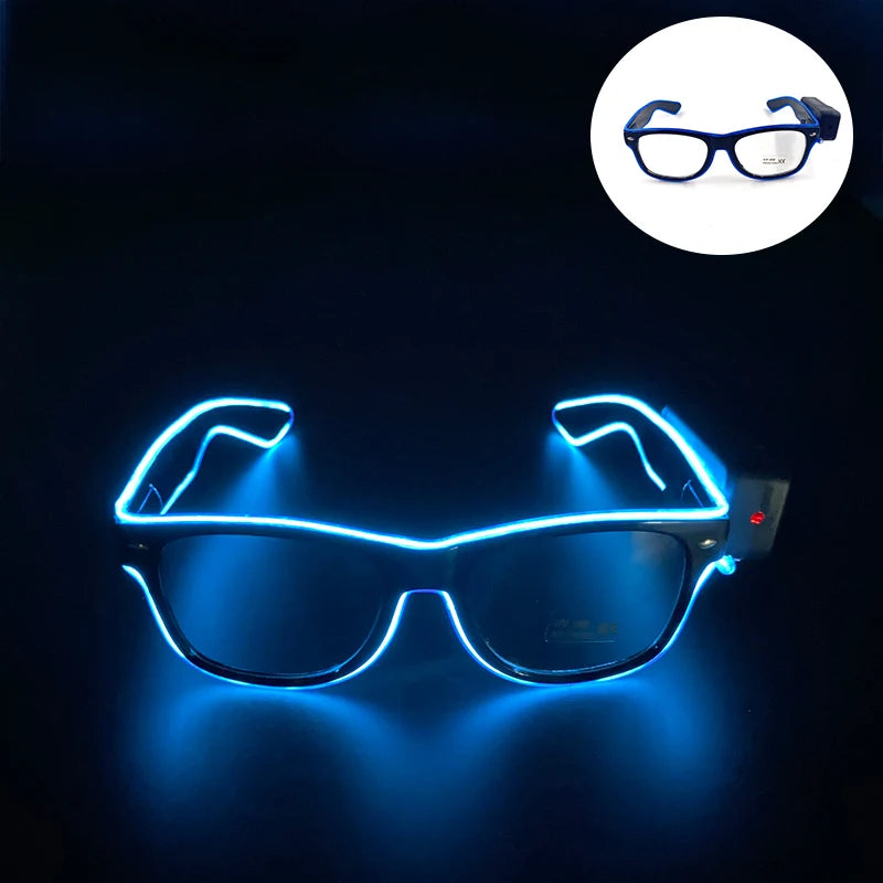 Neon LED Festival Glasses – Light Up Rave Sunglasses for Music Festivals, Clubs & Party Events