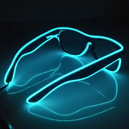 LED Rave Cosplay Glasses – Neon Light Up Festival Goggles for Music Festivals, DJ Parties & Clubs