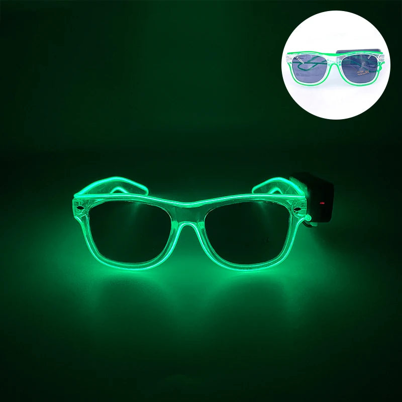 Neon LED Festival Glasses – Light Up Rave Sunglasses for Music Festivals, Clubs & Party Events