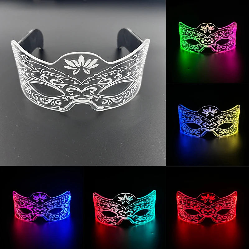 Rainbow LED Festival Glasses – Futuristic Light Up DJ Sunglasses for Raves, Concerts & Night Parties